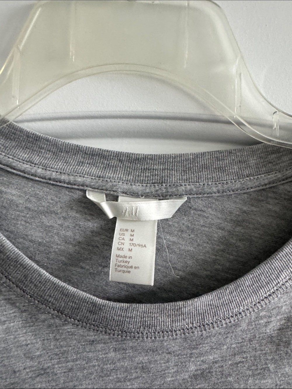 H&M Grey Crewneck Tee with Subtle Texture - Picture 2 of 3